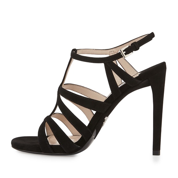 Prada blacks crisscross strap suede sandals - Picture 2 of 13